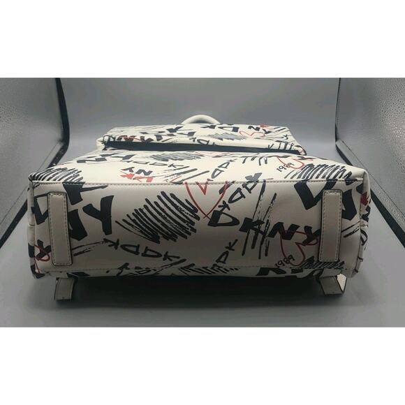 DKNY White and Black Graphic Backpack main image 6